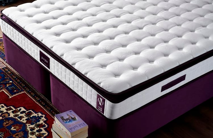 Niron Purple 120x200 Tek Kişilik Pedli Yatak Full Ortopedik Yaylı Yatak