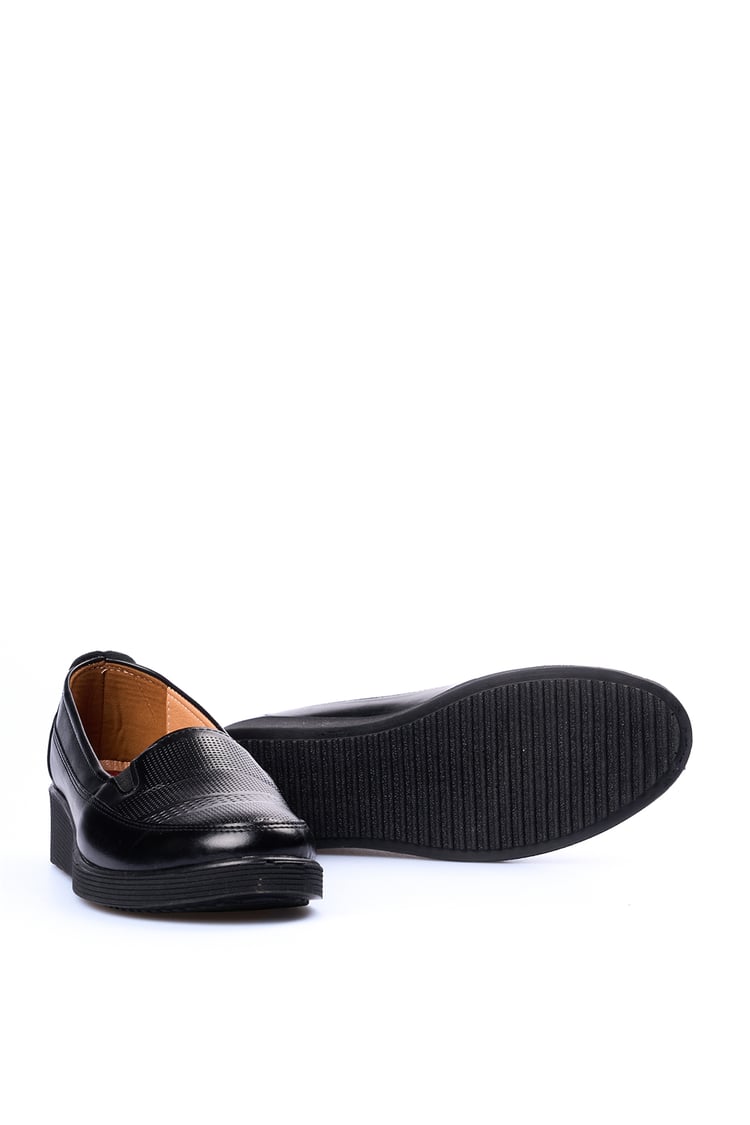 Oflaz 1194Y 603 Sıyah Cılt Bayan Comfort Ayakkabı
