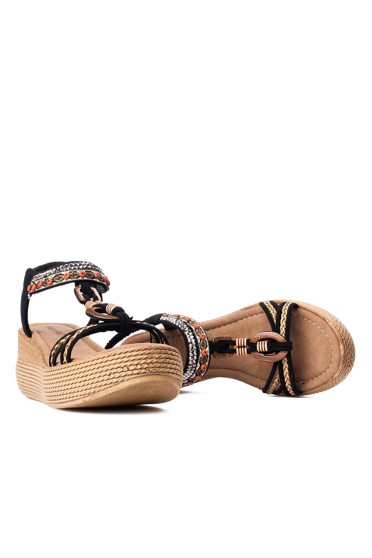 Oflaz 358Y 9012 Sıyah Cılt Bayan Sandalet