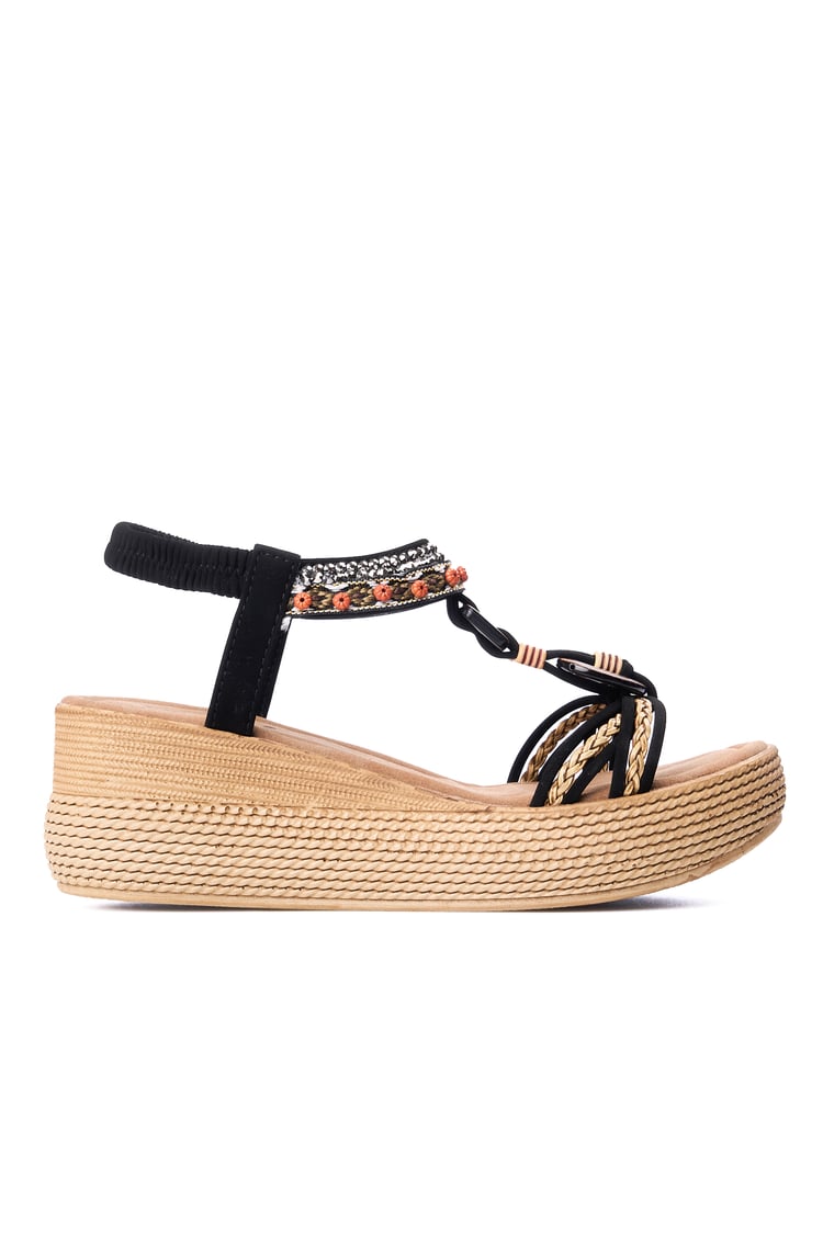 Oflaz 358Y 9012 Sıyah Cılt Bayan Sandalet