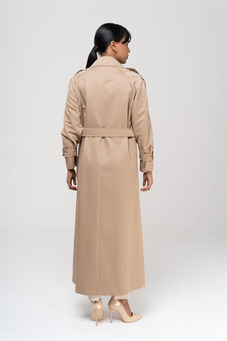 Olcay 6538 3001 Camel Kadın Polyester Trençkot