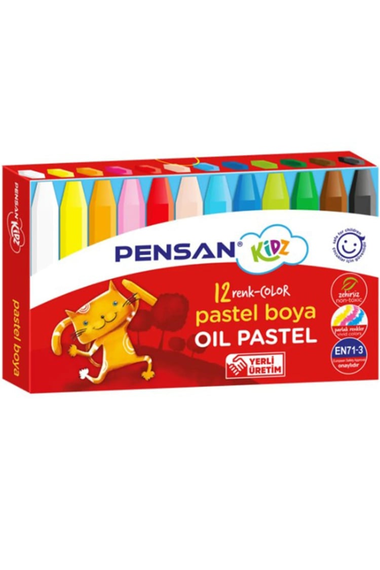 Pensan Pe98060Pb12R Kıdz Pastel Boya 12 Renk Yenı Urun