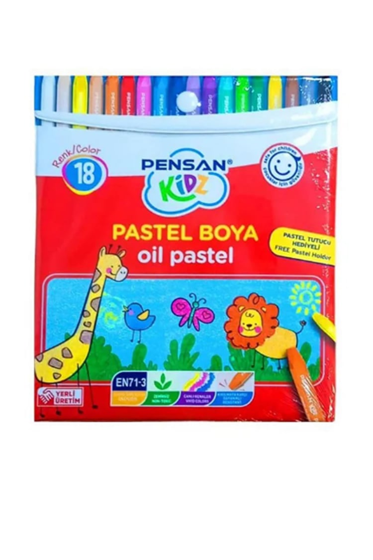 Pensan Pe98121Pb18Rc Kıdz Cantalı Pastel Boya 18 Renk