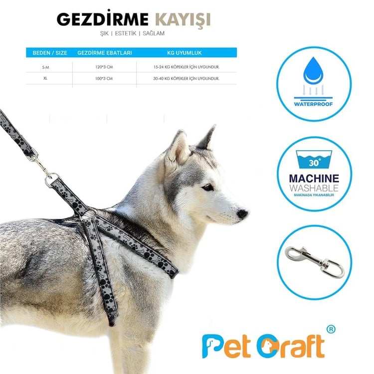 Petcraft Gezdirme Kayışı S-M