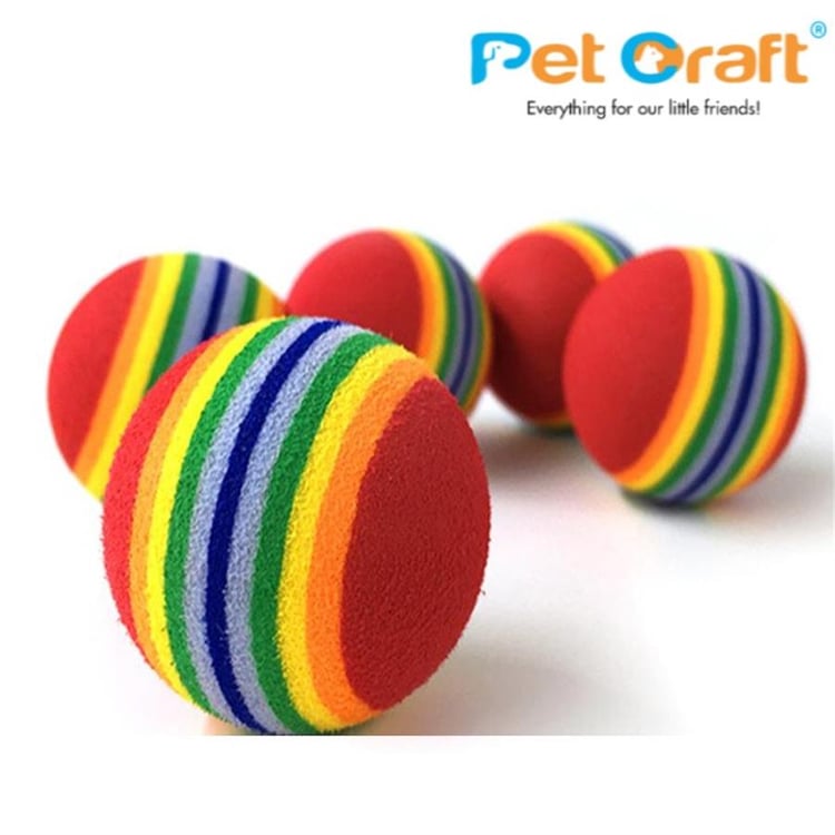 Petcraft Gökkuşağı Kedi Topu 3'lü