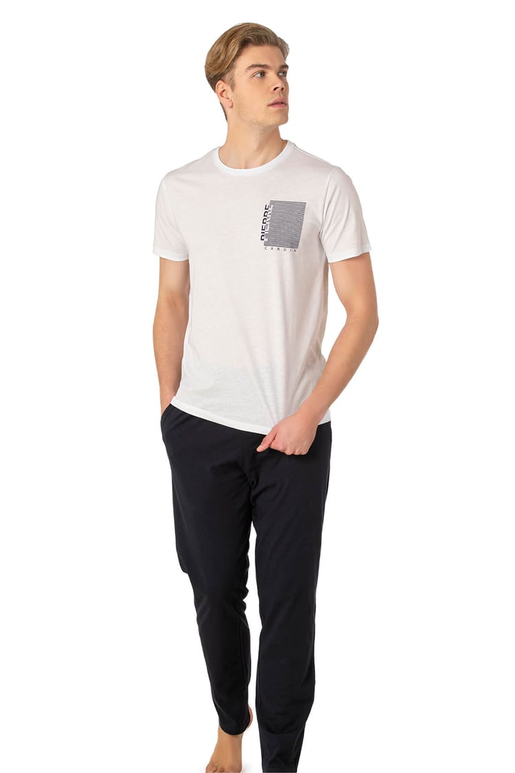 Pierre Cardin Y25 6075 Lacivert Erkek Penye Pijama Takımı