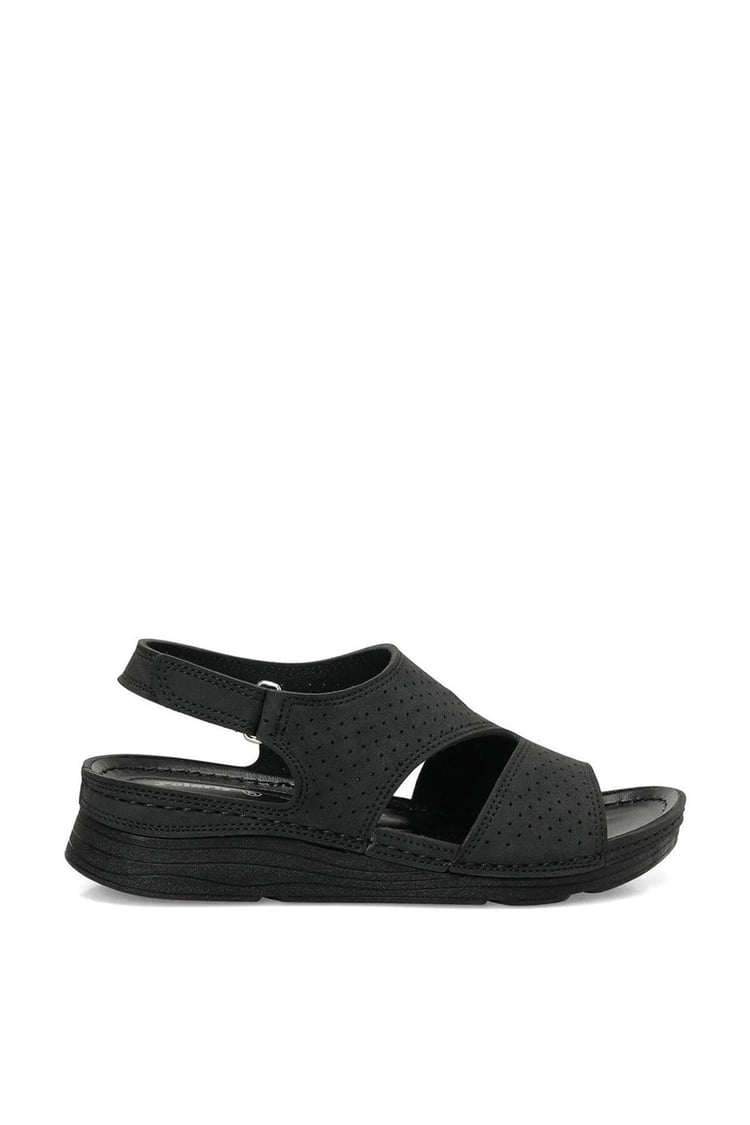 Polarıs A10225090212020 6M 167215.Z6Fx Sıyah Kadın Geleneksel Comfort Duz Sandalet