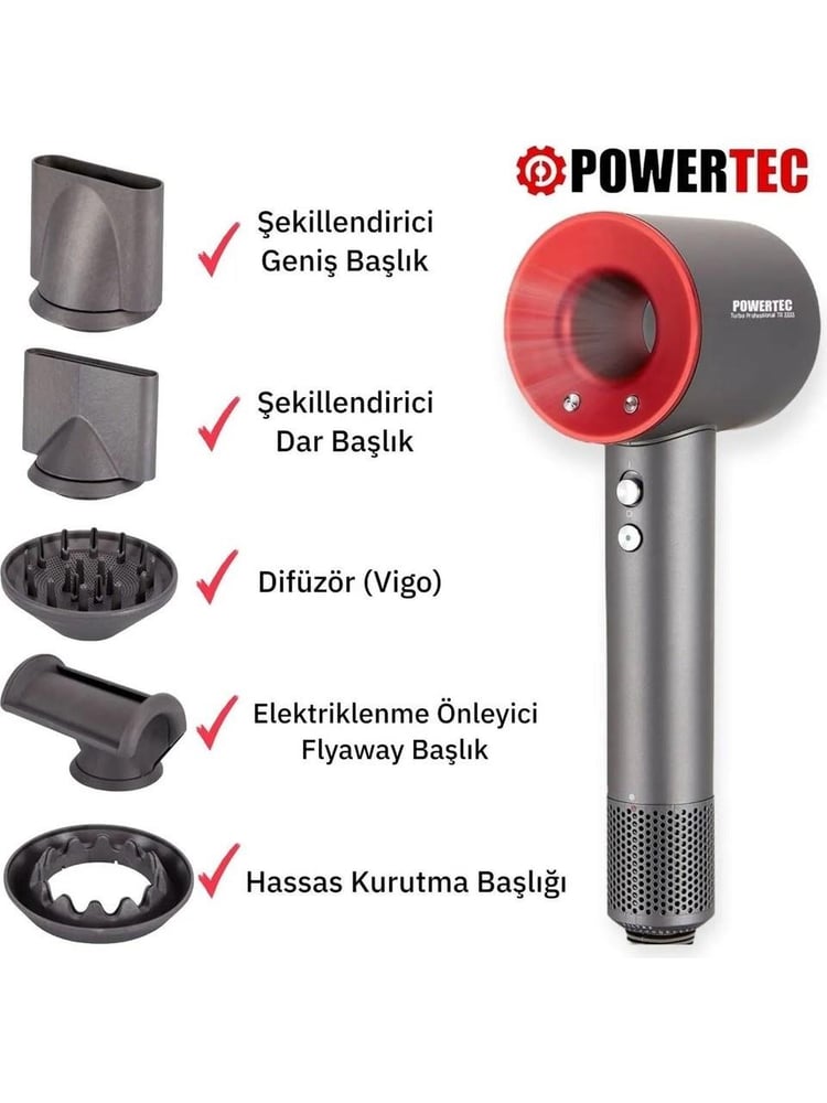 POWERTEC TR-3333 IYONIZERLI 5 BASLIKLI PLAZMA FON