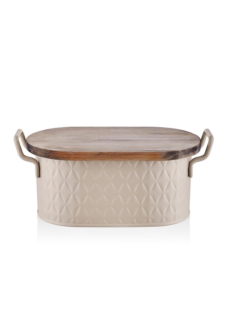 Prizma Ekmek Saklama Kabı Karamel 40x22x18 cm