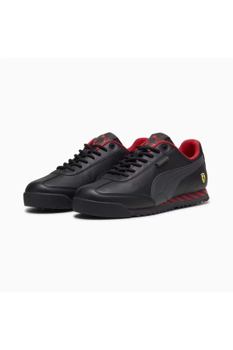 Puma 308067 Ferrari Roma Vıa Puma Black-Flat Dark Gray Erkek Sneaker Ayakkabı