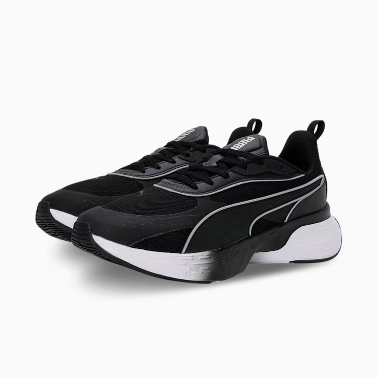 Puma 310125-01 Softrıde Sway Chase Puma Black-Puma Whıte-Flat Dark Gray Mrd Kosu Ayakkabısı