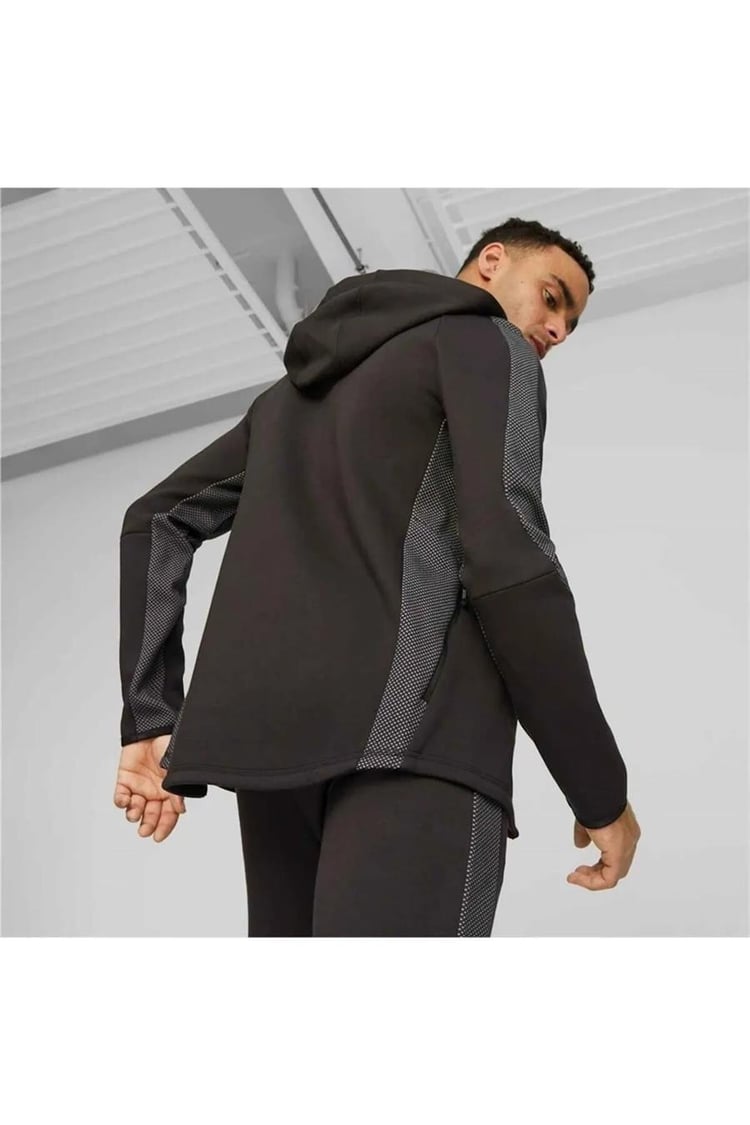 Puma 675930 01 Evostrıpe Full-Zıp Hoodıe Black Erkek Kapusonlu Sweatshirt
