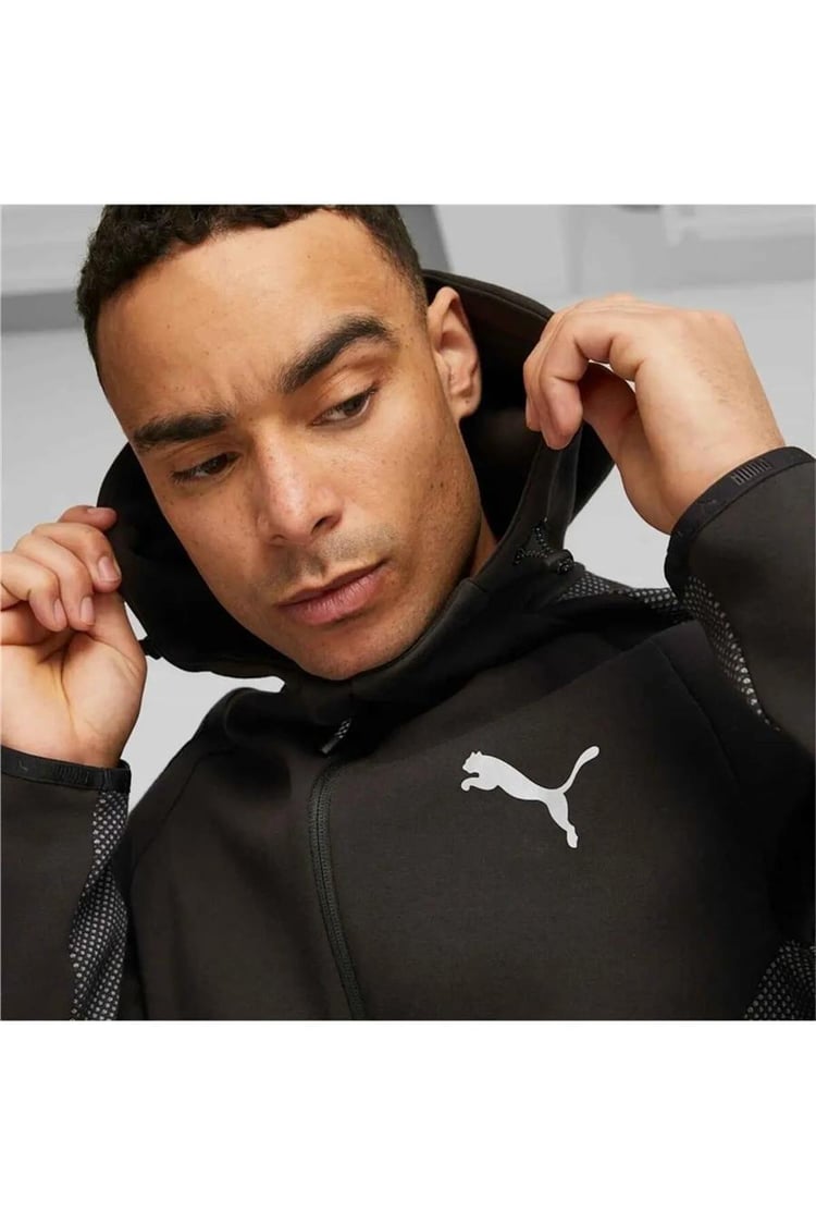 Puma 675930 01 Evostrıpe Full-Zıp Hoodıe Black Erkek Kapusonlu Sweatshirt