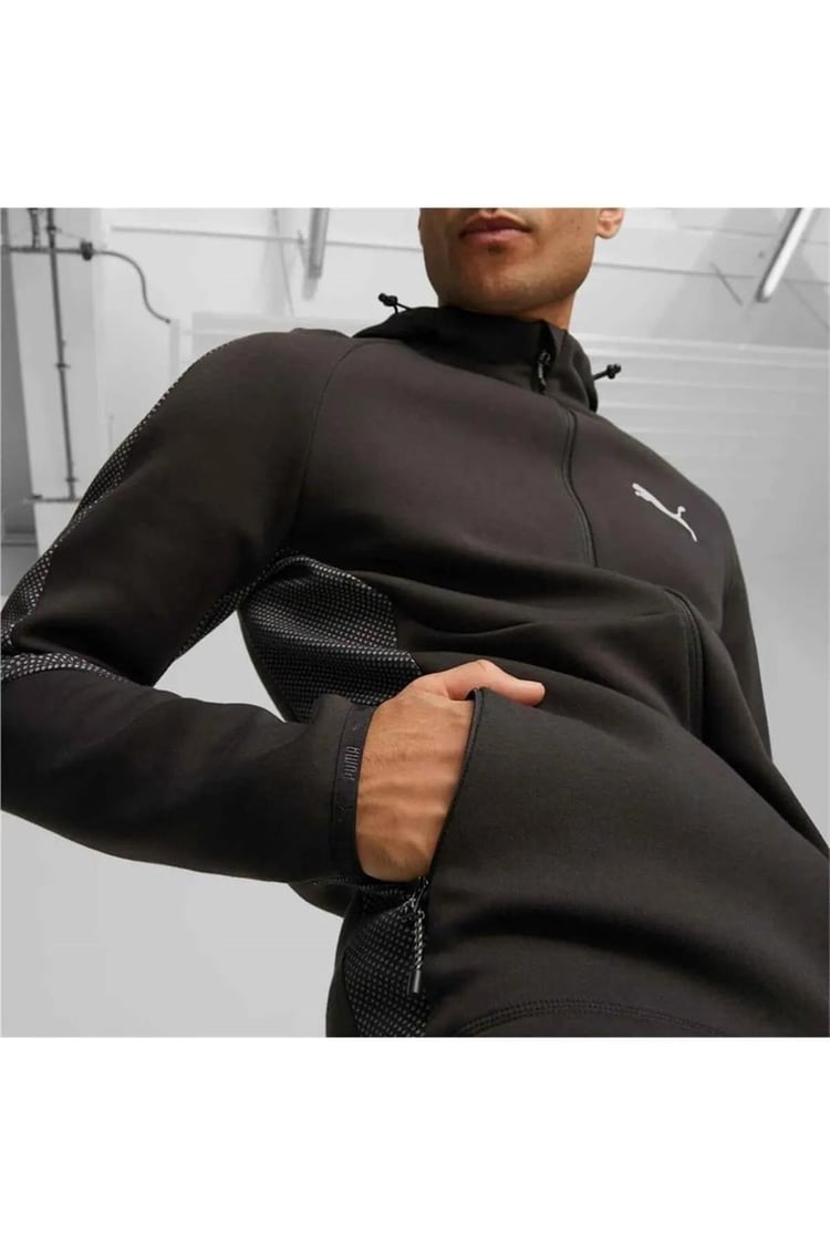 Puma 675930 01 Evostrıpe Full-Zıp Hoodıe Black Erkek Kapusonlu Sweatshirt