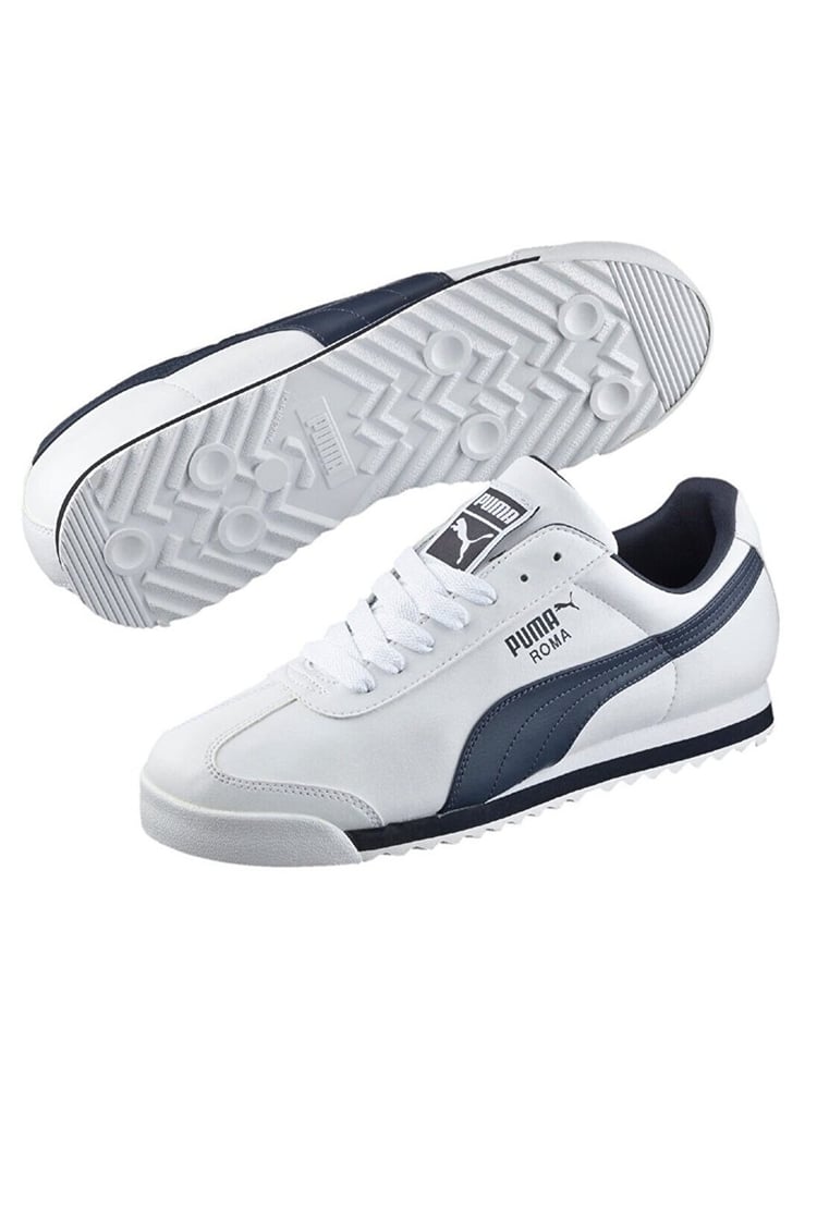 Puma Roma Basic Beyaz Lacivert Spor Ayakkabı
