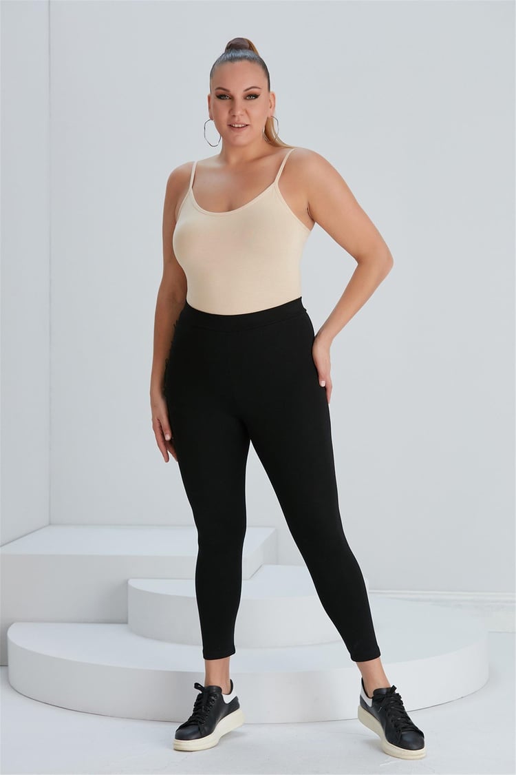 Rmg 1577 Siyah 001 Kadın Basic Tayt