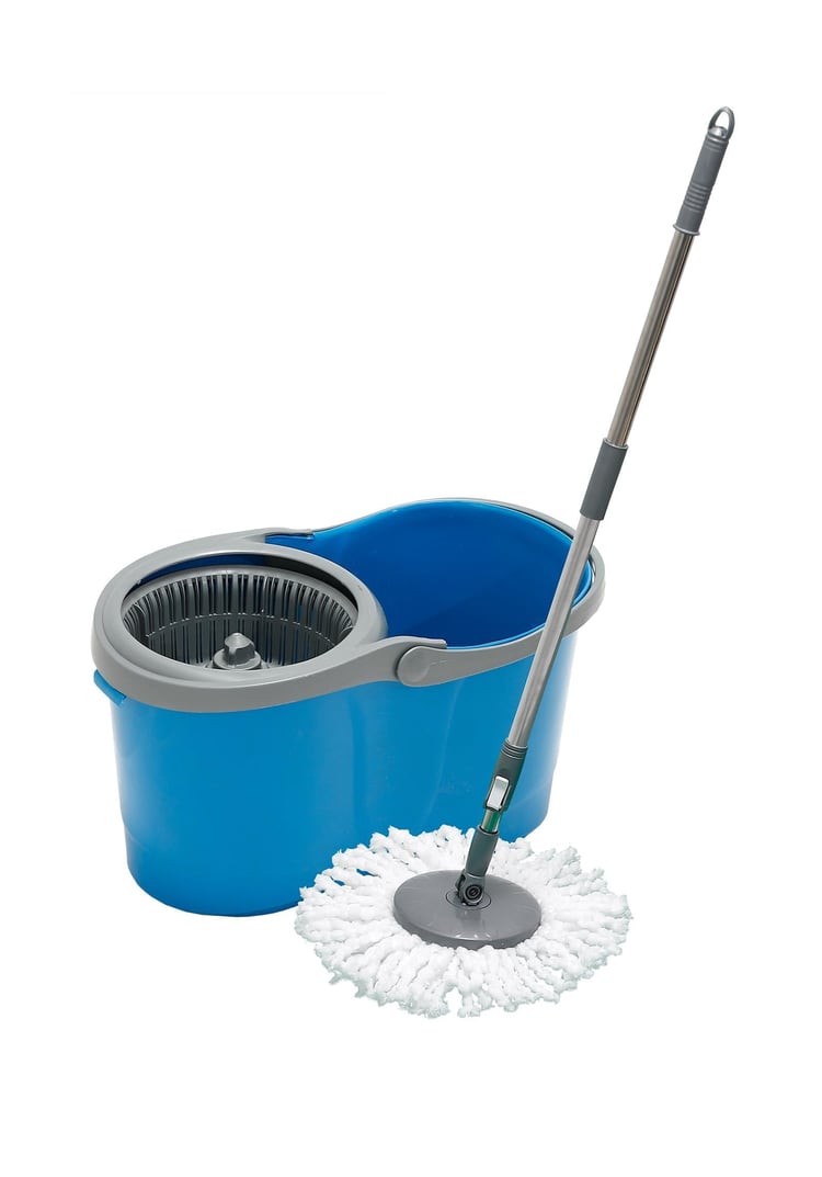 Sağlam Plastik Döner Başlıklı Vileda Mop Set Mavi