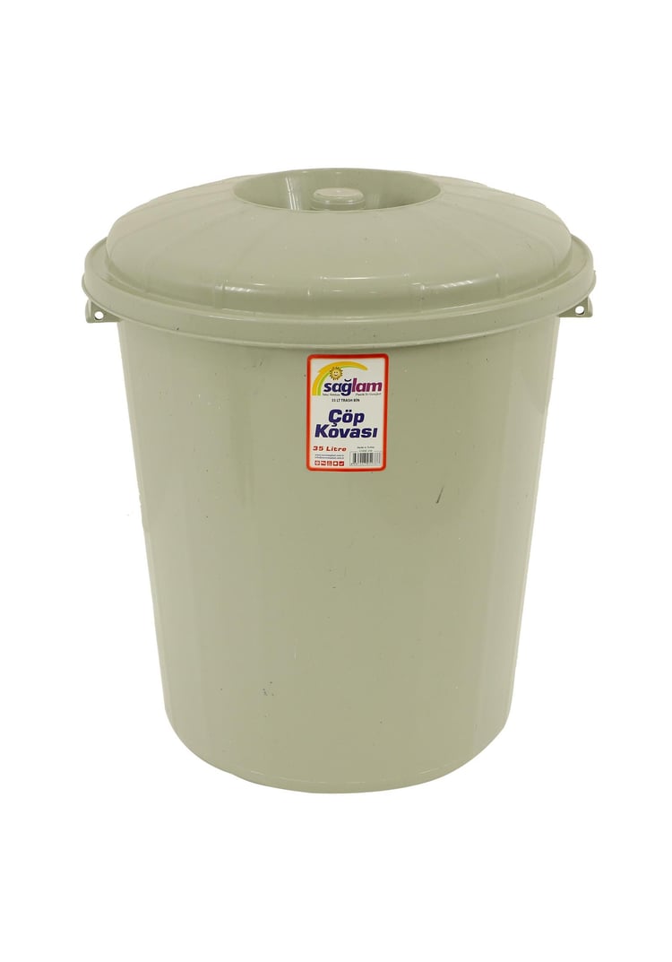 Sağlam Plastik Minyon Çöp Kovası Kilitsiz 35 Lt