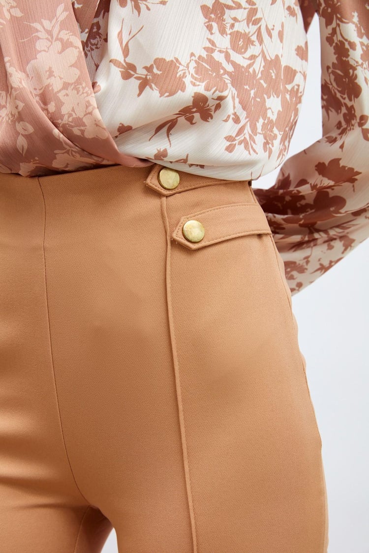 Sateen 139 317 5506 Camel Kadın İspanyol Paca Pantolon