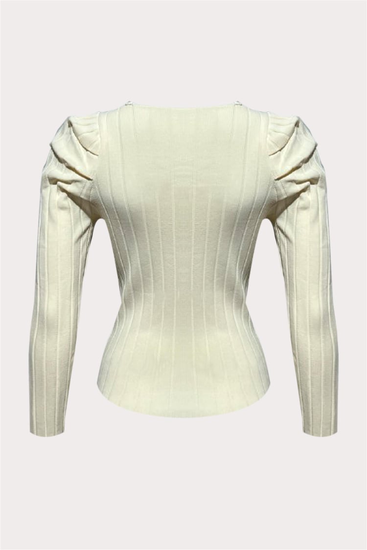 Sateen 678 134 1494 Ekru Kadın Prenses Kol Triko
