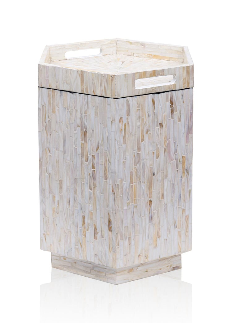 Sedef Tabure Yan Sehpa 38x33x47 cm TLC0131