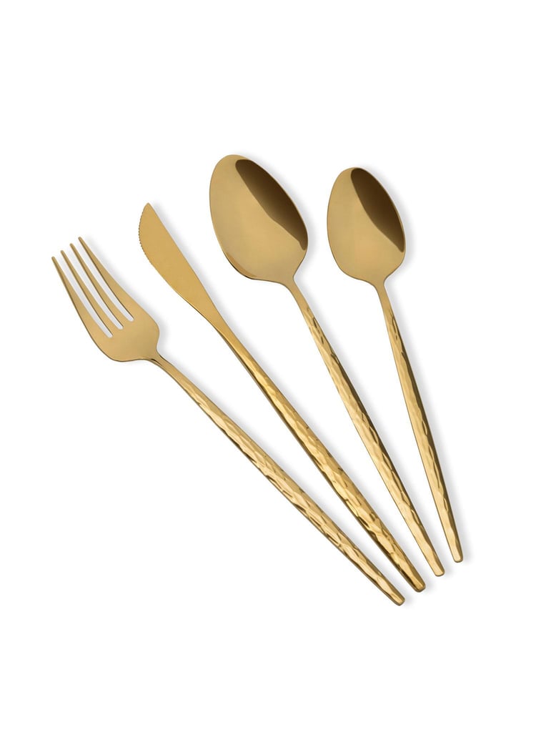 Shiny Çatal Kaşık Bıçak Takımı Gold 24 Parça