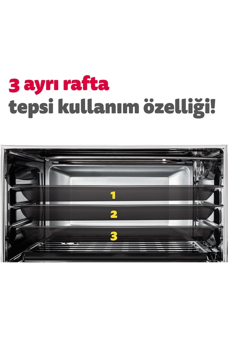 Simfer 4502 Turbo Beyaz Midi Fırın 45 Litre Yoğurt Fonksiyonlu