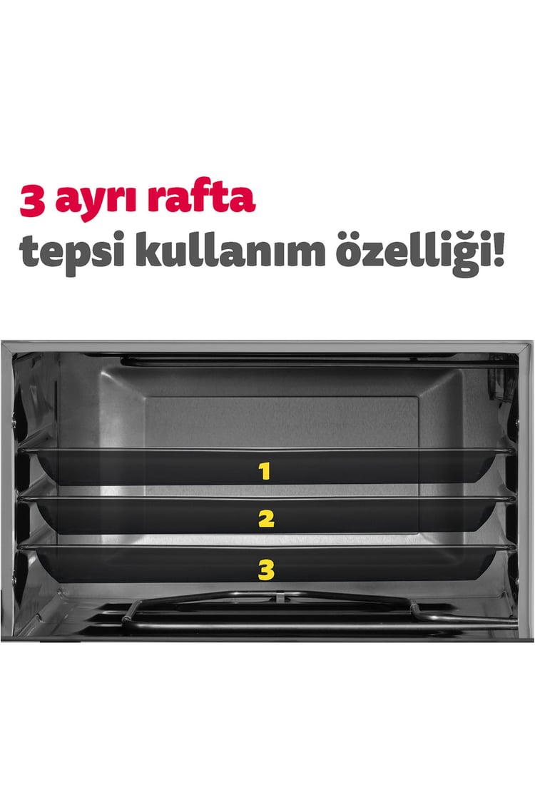 Simfer M-4242 42Litre Beyaz Midi Fırın 6 Fonksiyon Turbo