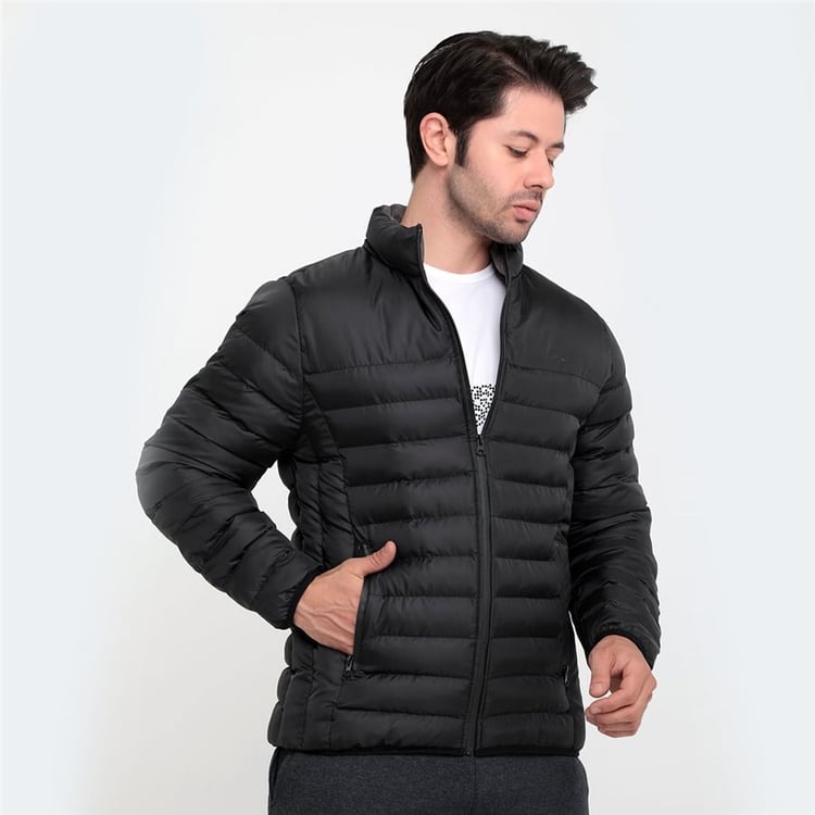 Slazenger Boss Siyah Erkek Şişme Kapşonsuz Kaban