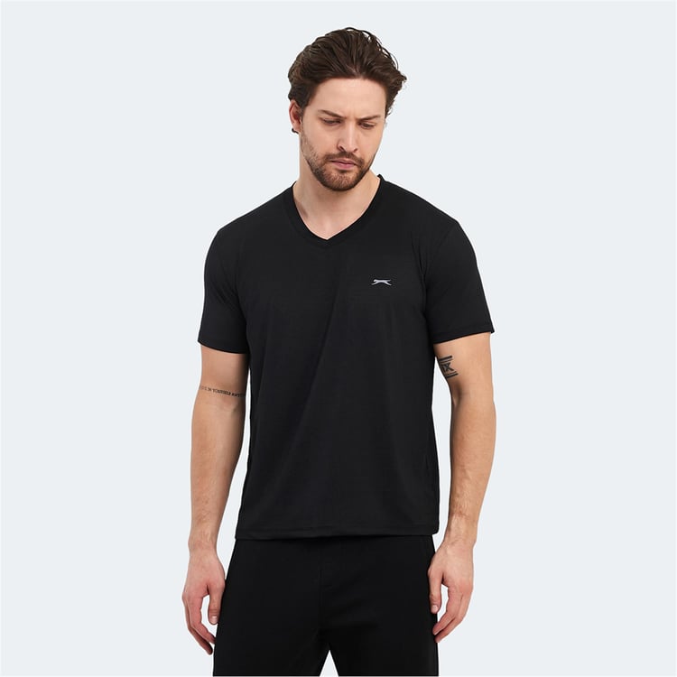 Slazenger Katrıına Sıyah Erkek T-Shırt