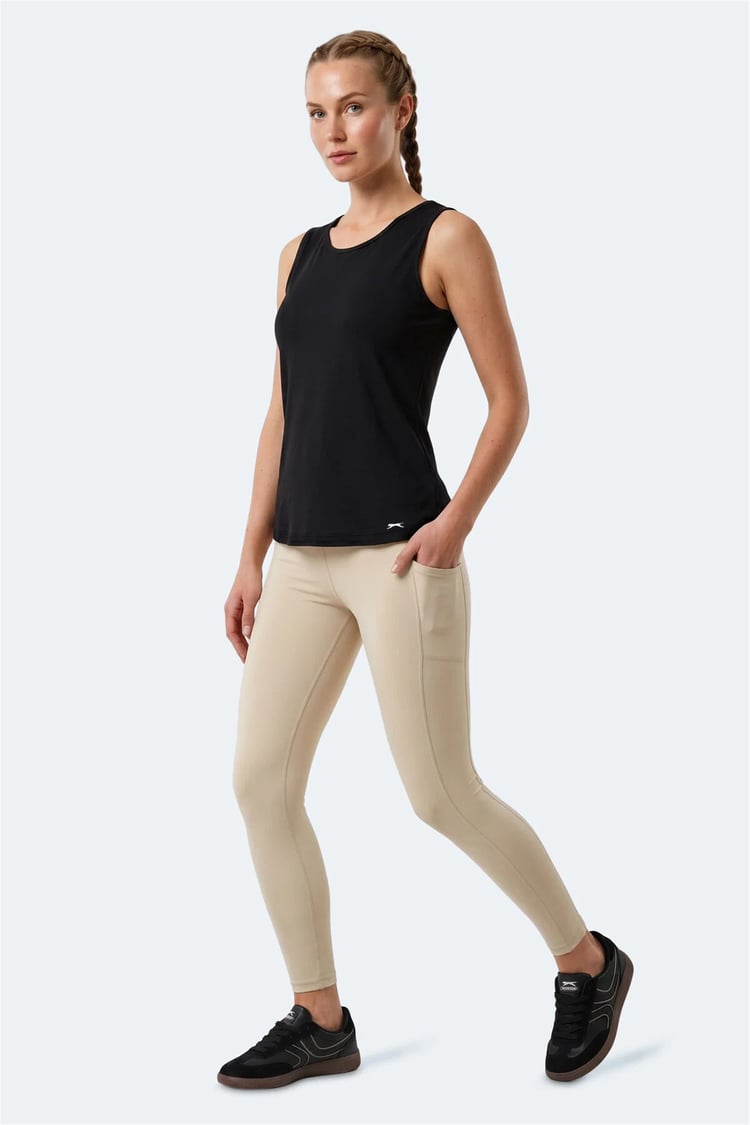 Slazenger Kunde Sıyah Kadın Kolsuz T-Shırt