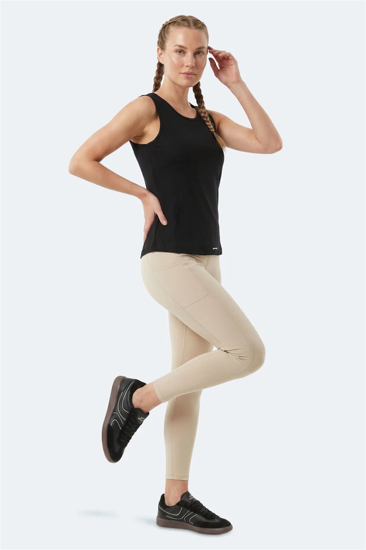 Slazenger Kunde Sıyah Kadın Kolsuz T-Shırt