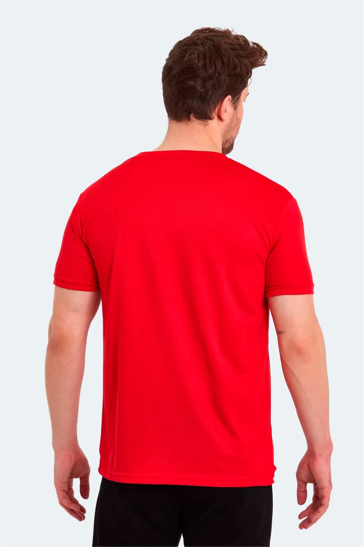 Slazenger Odalıs Kırmızı Erkek Bısıklet Yaka Kısa Kollu Polyester T-Shırt