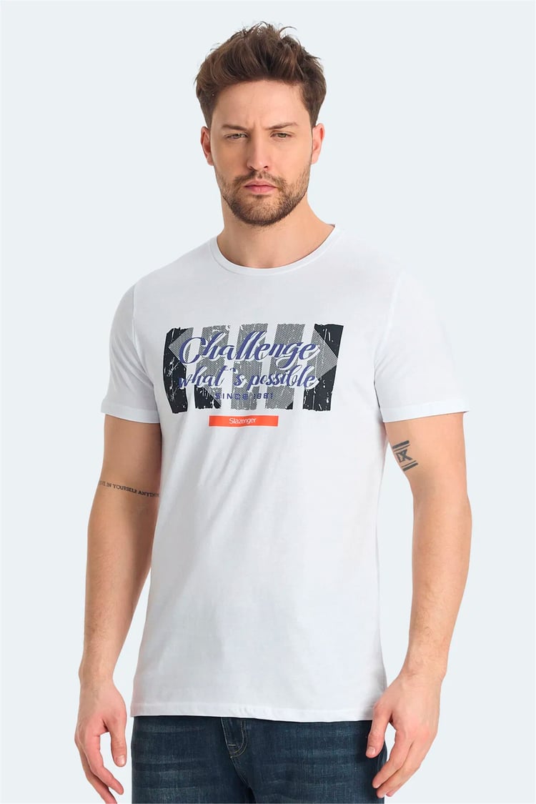 Slazenger Ratan Beyaz Erkek T-Shırt