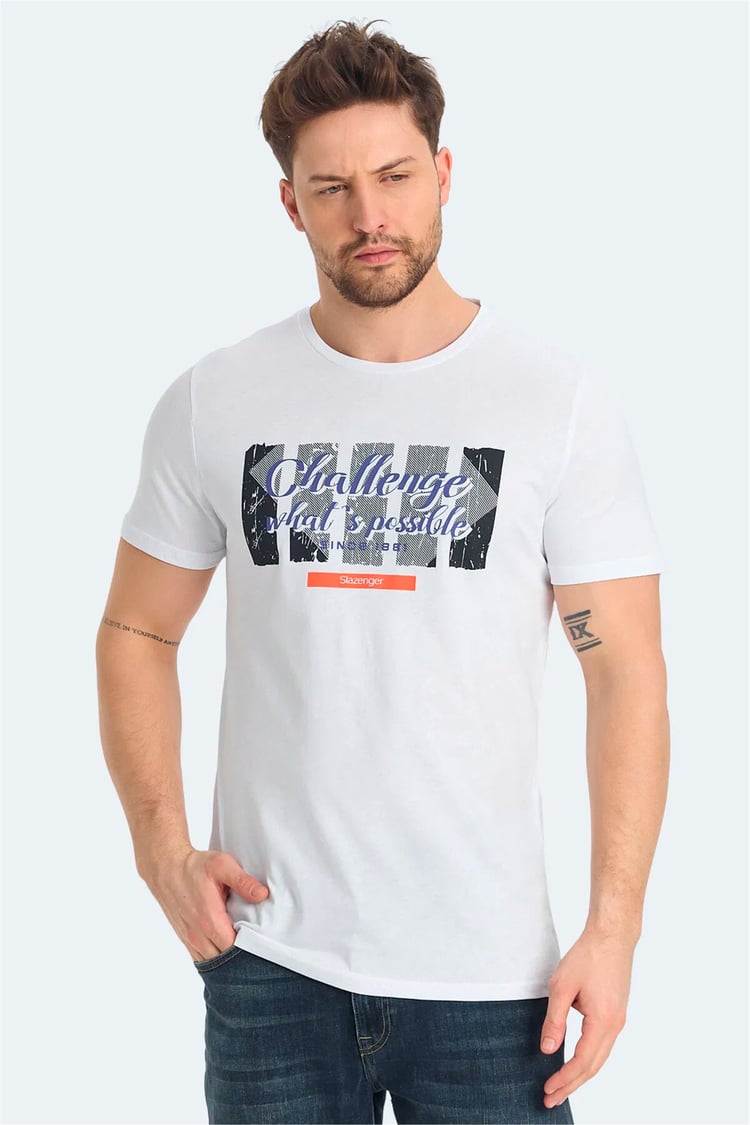 Slazenger Ratan Beyaz Erkek T-Shırt