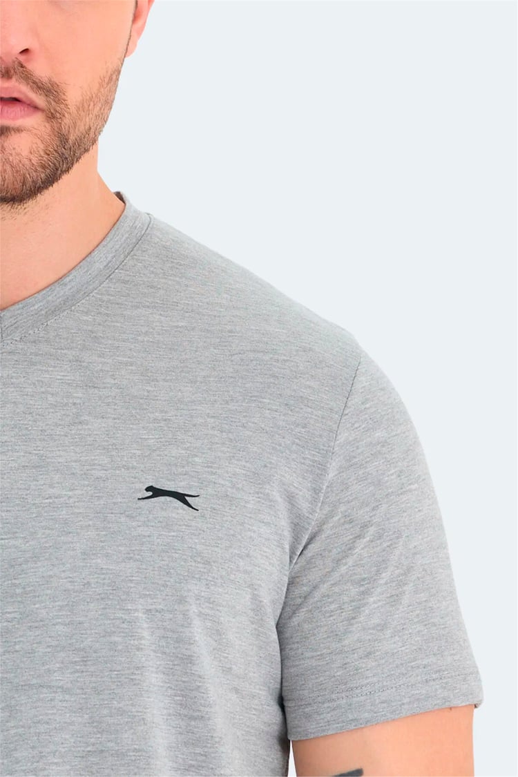 Slazenger Rıvaldo Grı Melanj Erkek T-Shırt