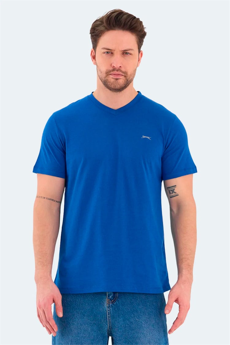 Slazenger Rıvaldo Saks Mavı Erkek T-Shırt
