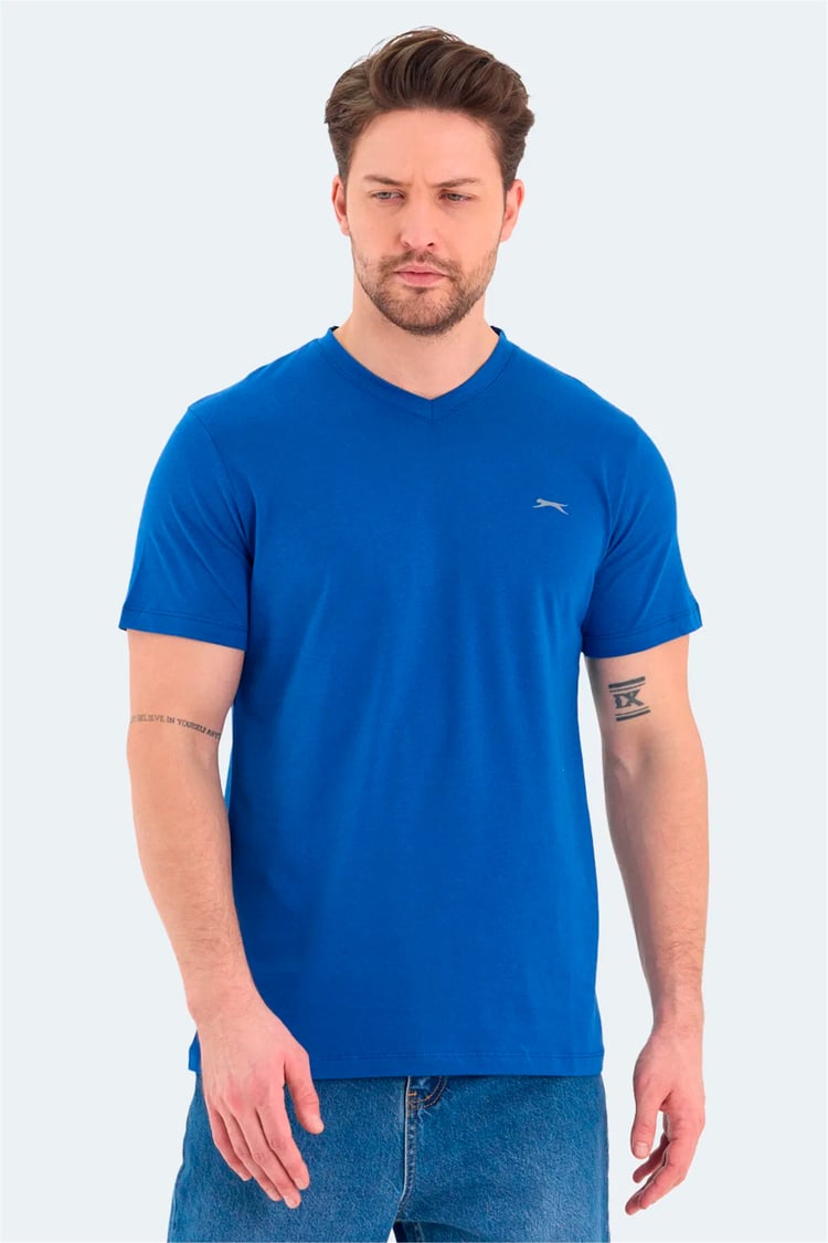 Slazenger Rıvaldo Saks Mavı Erkek T-Shırt