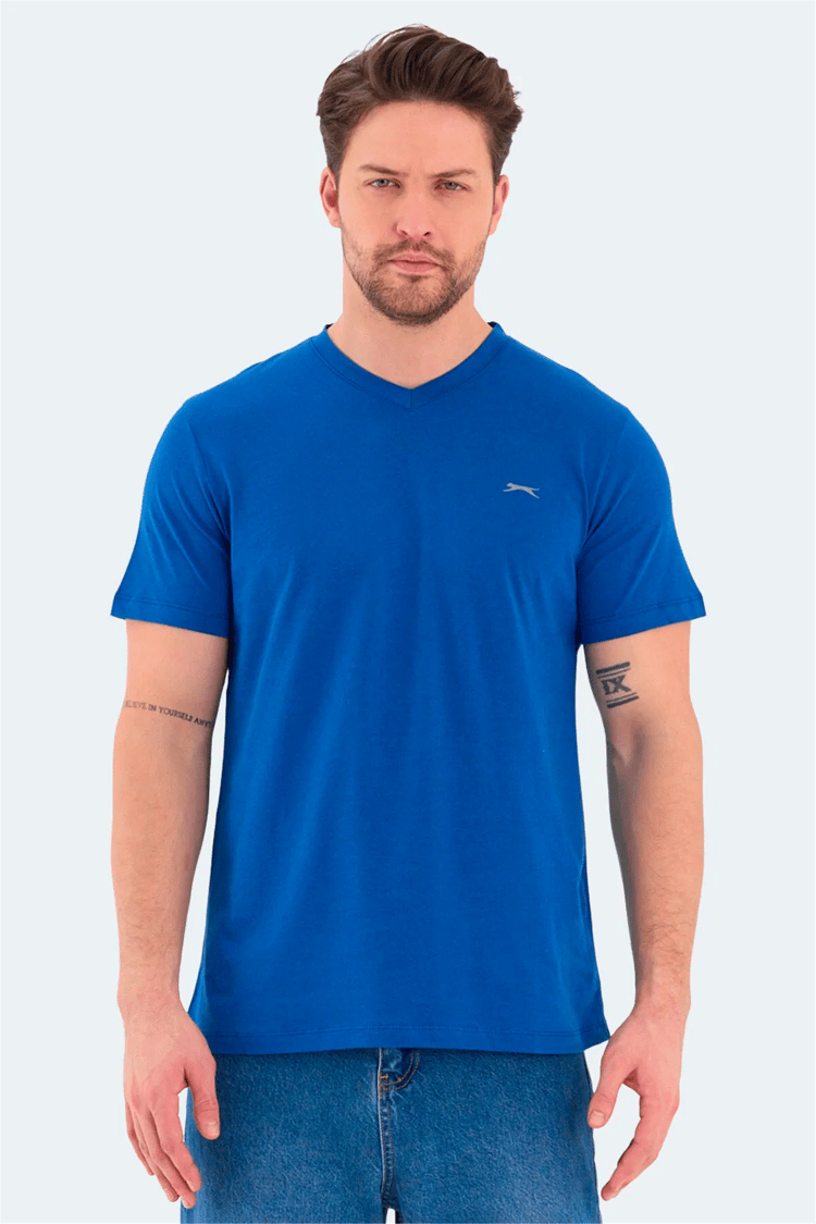 Slazenger Rıvaldo Saks Mavı Erkek T-Shırt