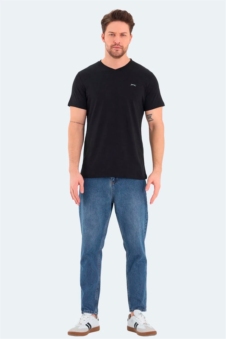 Slazenger Rıvaldo Sıyah Erkek T-Shırt