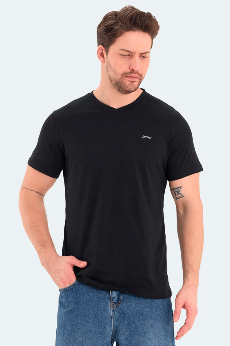 Slazenger Rıvaldo Sıyah Erkek T-Shırt