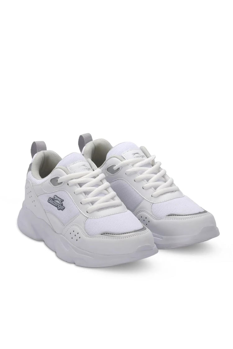 Slazenger Sa15Rk065-002 Omaha Beyaz / Grı Zenne Kosu Ayakkabısı