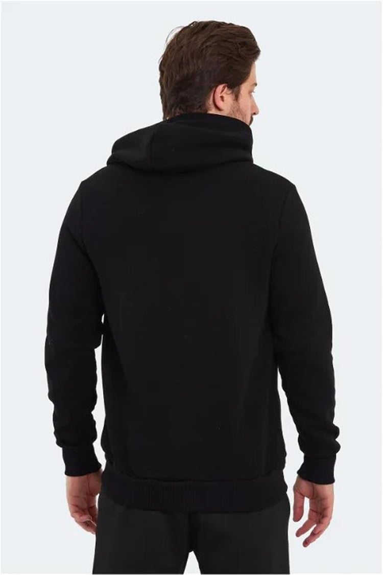 Slazenger St22We095-500 Back Siyah Erkek Fermuarlı Sweatshirt
