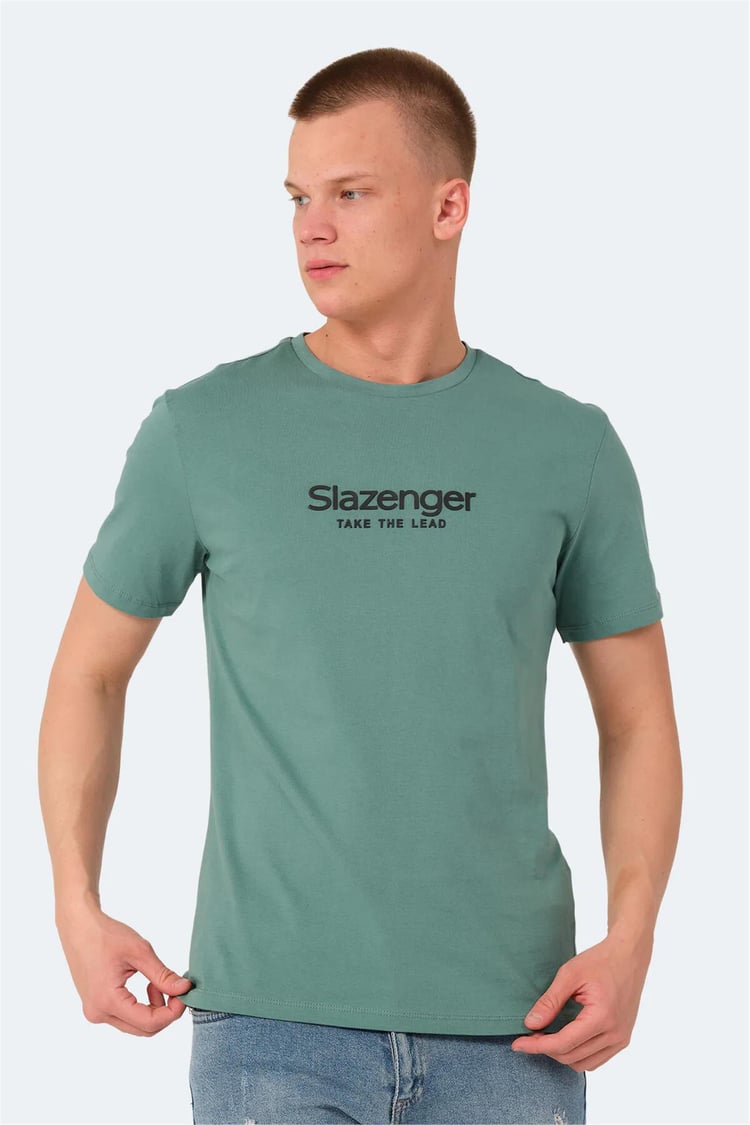 Slazenger Voıtto Su Yesılı Erkek Bısıklet Yaka T-Shırt