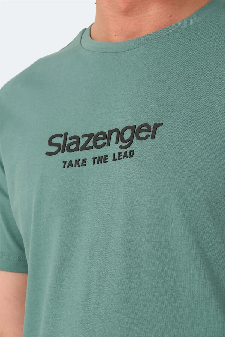 Slazenger Voıtto Su Yesılı Erkek Bısıklet Yaka T-Shırt