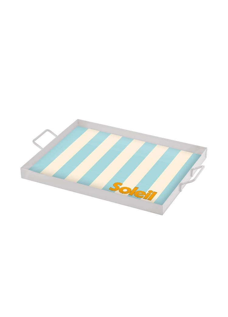 Soleil Dekoratif Metal Tepsi 40x30 cm