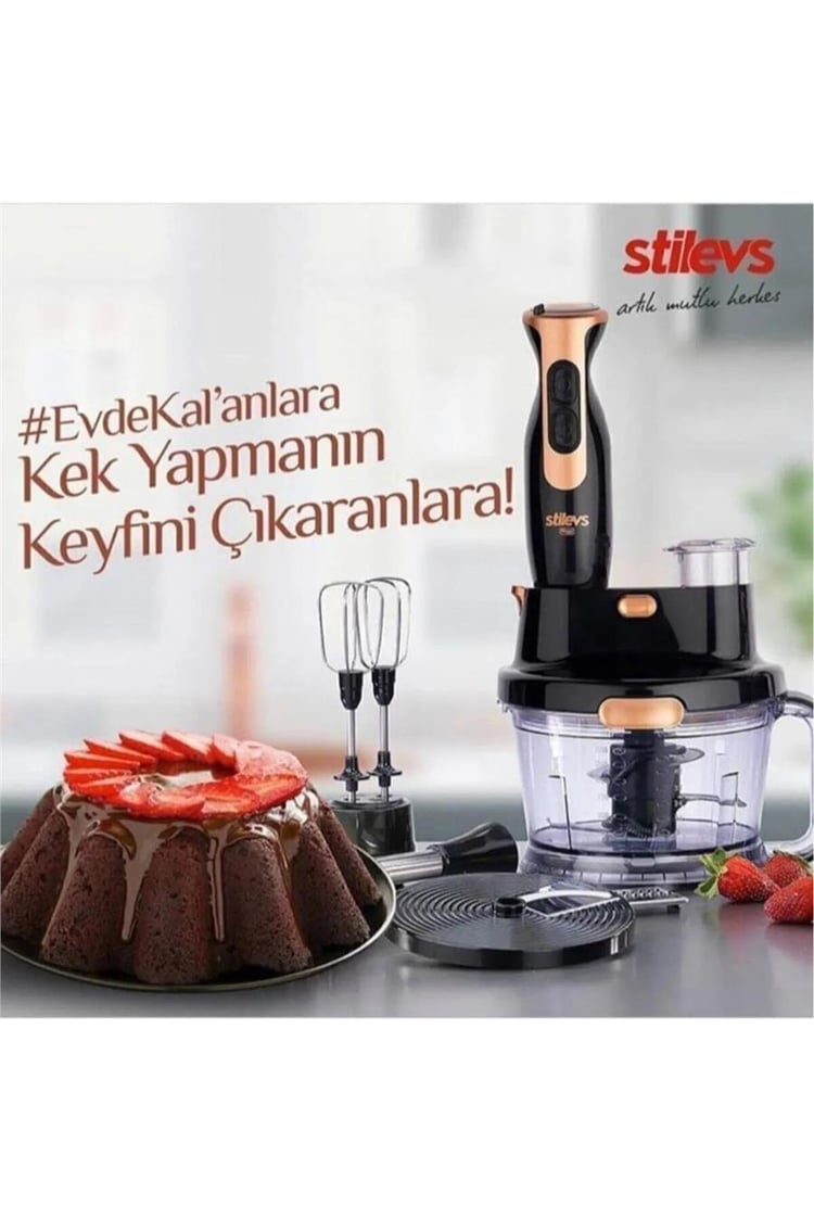 Stilevs Sgh22045 Mago Pro El Blender Setı Sıyah-Bakır