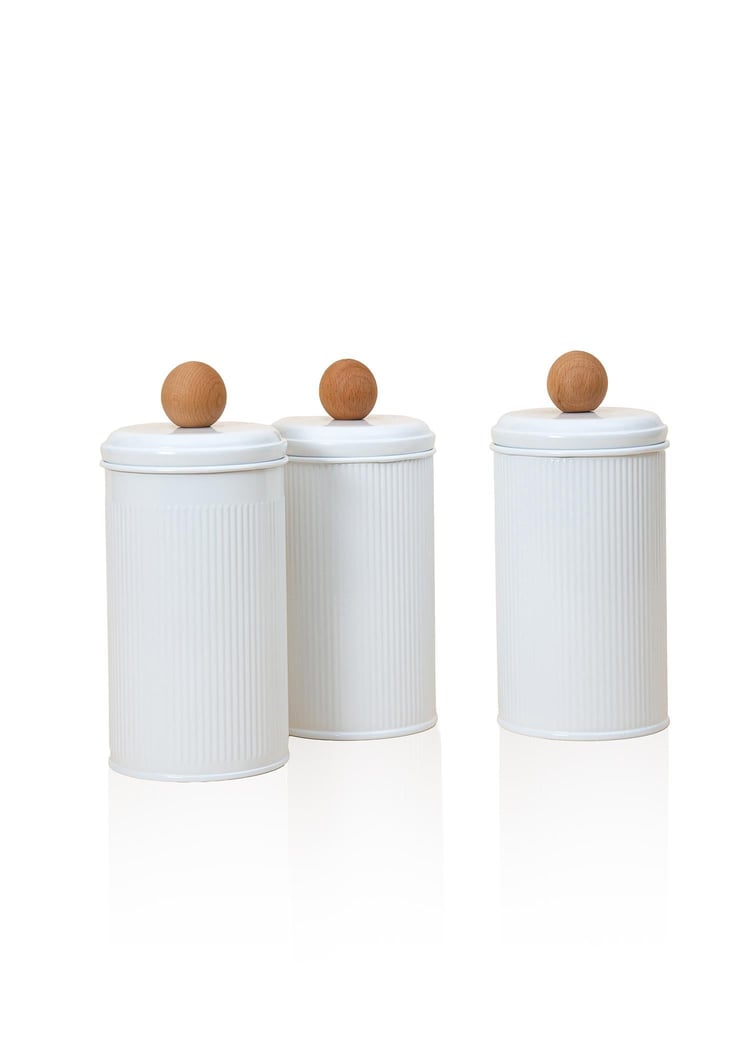Stripe Çay Kahve Şeker Kavanozu Beyaz 1,20 Lt