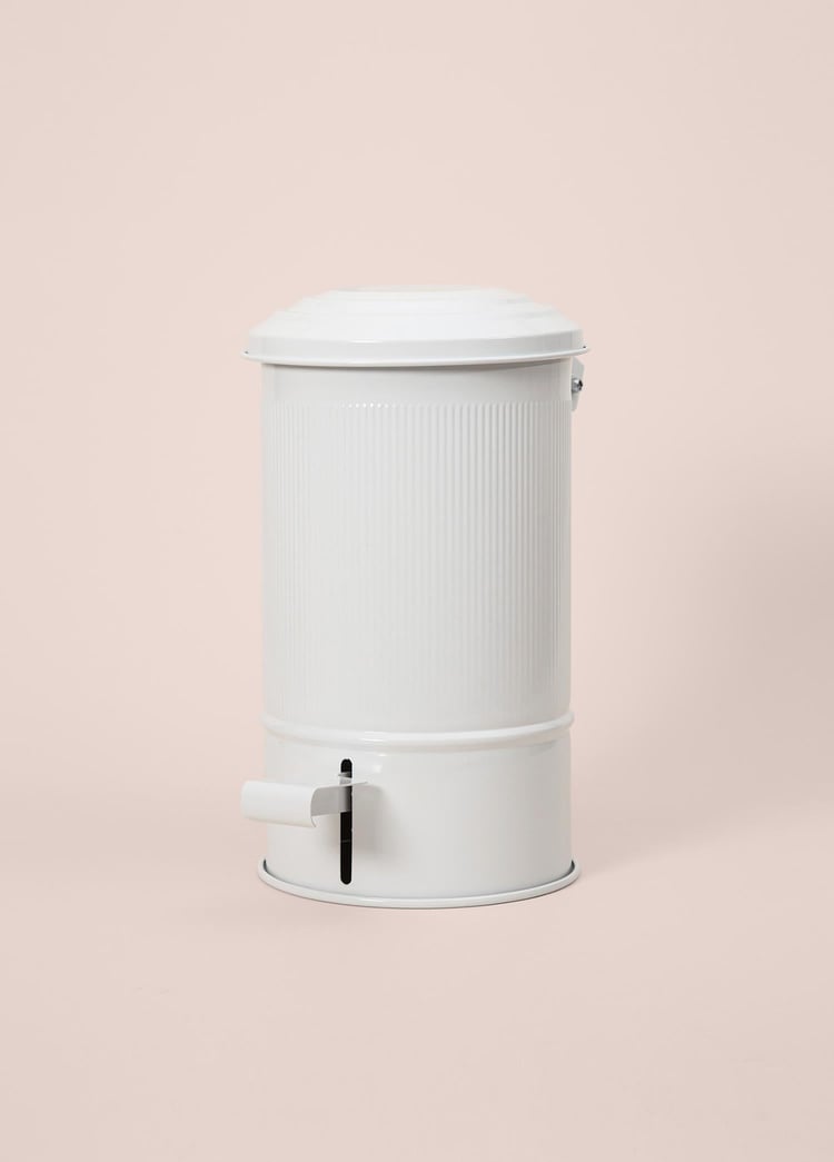 Stripe Mutfak ve Banyo Çöp Kovası Beyaz 5 Lt