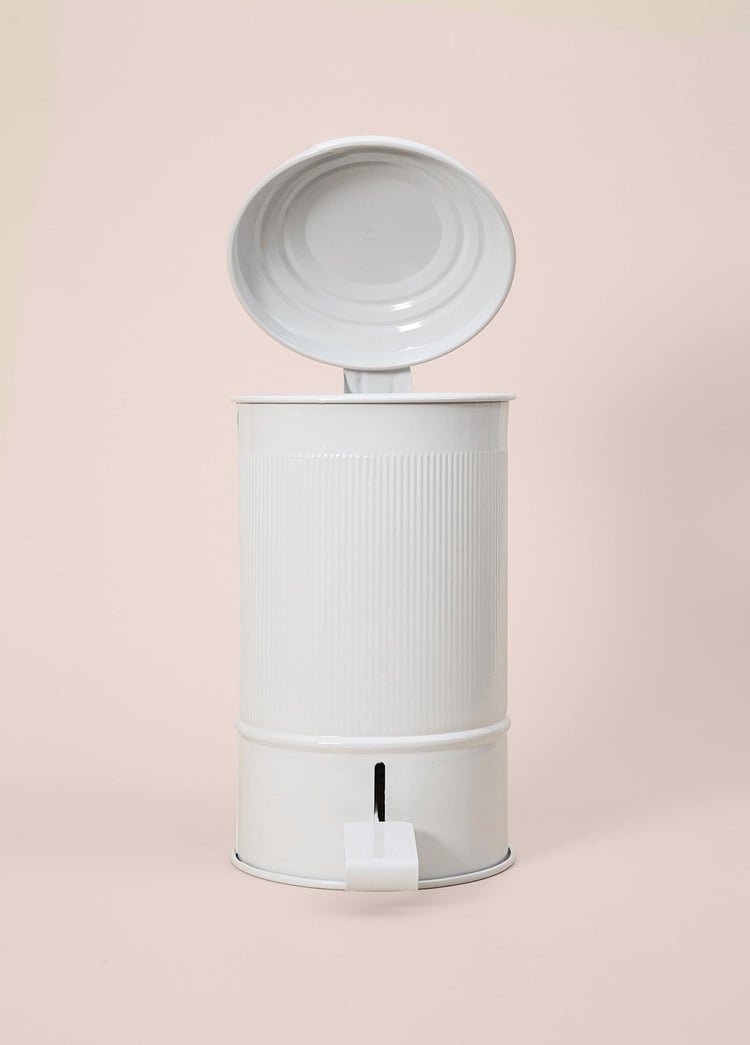 Stripe Mutfak ve Banyo Çöp Kovası Beyaz 5 Lt